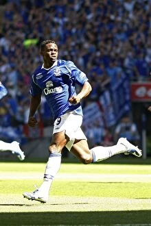 Images Dated 30th May 2009: Everton's FA Cup Final Glory: Louis Saha's Striking Goal vs. Chelsea at Wembley (30/5/09)