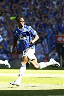 2009 Prints: Everton's FA Cup Final Glory: Louis Saha's Striking Goal vs