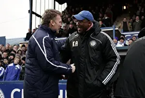 Everton's FA Cup Laugh: Moyes and Alexander Share a Joke at Macclesfield Town (03/01/09)