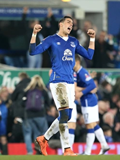 Emirates FA Cup - Everton V Chelsea - Quarter Final - Goodison Park Prints: Everton's FA Cup Quarterfinal Triumph: Funes Mori's Goal and the Goodison Park Celebration (vs)