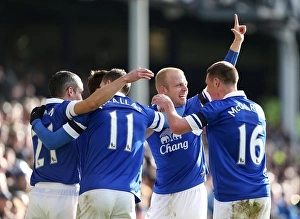 FA Cup Prints: Everton's FA Cup Triumph: Naismith's Brace Secures Victory over Swansea City (16-02-2014)