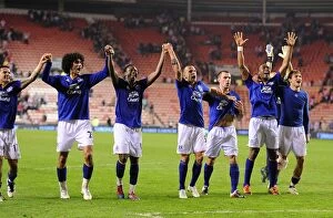 Images Dated 27th March 2012: Everton's FA Cup Triumph: Unforgettable Celebration at Sunderland's Stadium of Light (March 2012)