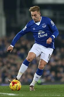 Capital One Cup - Everton v Manchester City - Semi Final - First Leg - Goodison Park Collection: Everton's Gerard Deulofeu in Action against Manchester City in Capital One Cup Semi-Final at