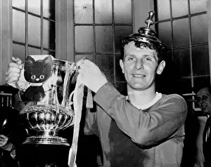 Everton's Glory: Brian Labone Celebrates FA Cup Victory at Wembley, 1966