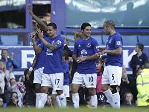 Images Dated 22nd May 2011: Everton's Glory: Champion Celebration - Everton 1-0 Chelsea (22 May 2011, Goodison Park)