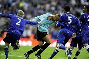 Images Dated 19th April 2009: Everton's Glory: FA Cup Semi-Final Victory over Manchester United at Wembley Stadium (2009)