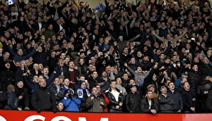 Manchester United 0 V Everton 1 : Old Trafford : 04-12-2013 Prints: Everton's Glory: Thrilling Fan Celebrations at Old Trafford - Manchester United 0-1 Everton (December 4)