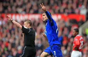 Framed Print : Everton's Historic Hat-Trick: Jelavic's Triumph Over Manchester United in the Premier League (22 April 2012, Old Trafford) Framed Print : Everton's Historic Hat-Trick: Jelavic's Triumph Over Manchester United in the Premier League (22 April 2012, Old Trafford)