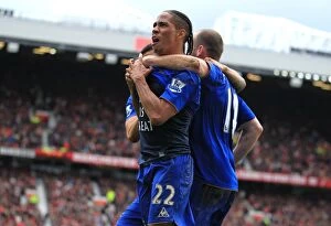 Images Dated 22nd April 2012: Everton's Inspiring Victory: Pienaar's God is Great Goal at Old Trafford (April 22, 2012)