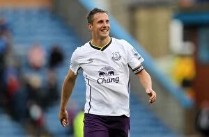 Burnley v Everton - Turf Moor Collection: Everton's Jagielka in Action: Everton vs. Burnley, Barclays Premier League (Lynne Cameron/PA Wire)