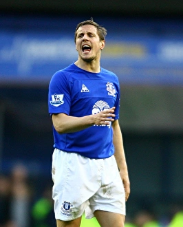 Everton's Jagielka in Action: Everton vs Sunderland, Barclays Premier League, Goodison Park (2011)