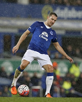 Football Soccer Prints: Everton's Jagielka in FA Cup Action vs Dagenham and Redbridge at Goodison Park (2016)