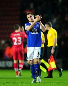 Southampton 0 v Everton 0 : St. Mary's : 21-01-2013 Collection: Everton's Jagielka Leads the Charge in Hard-Fought 0-0 Stalemate Against Southampton