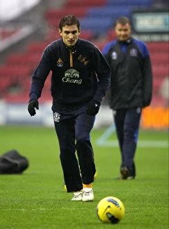 Images Dated 4th February 2012: Everton's Jelavic Preps for Wigan Athletic Clash (04 February 2012)