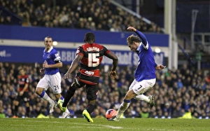FA Cup Prints: Everton's Jelavic Scores Brace in FA Cup Thrashing of Queens Park Rangers (4-0)