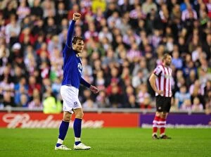 Images Dated 27th March 2012: Everton's Jelavic Scores First Goal in FA Cup Sixth Round Replay Against Sunderland