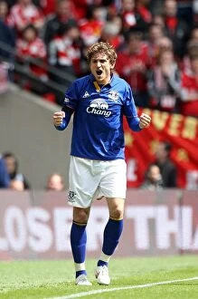 Images Dated 14th April 2012: Everton's Jelavic Scores Opening Goal in Epic FA Cup Semi-Final Showdown vs
