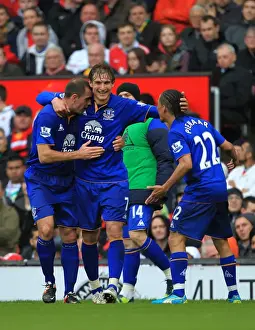 22 April 2012 V Manchester United, Old Trafford Prints: Everton's Jelavic Scores Opening Goal in Epic Showdown Against Manchester United (April 22)
