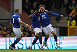 Everton's Jelavic Scores Opening Goal vs. Norwich City (07 April 2012)