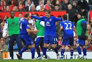22 April 2012 V Manchester United, Old Trafford Prints: Everton's Jelavic Scores Stunning Opener: Manchester United v Everton (April 2012)