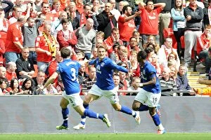 Images Dated 14th April 2012: Everton's Jelavic Stuns Liverpool with First FA Cup Semi-Final Goal at Wembley (April 14, 2012)