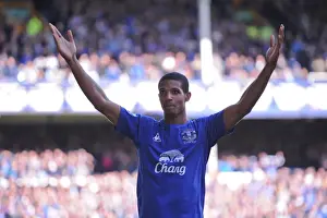22 May 2011 Everton V Chelsea Prints: Evertons Jermaine Beckford celebrates scoring against Chelsea