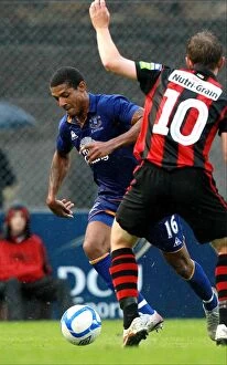 15 August 2011 Bohemians v Everton Collection: Everton's Jermaine Beckford vs. Bohemians Ger O'Brien: Thrilling Clash in the 2011 Bohemians vs