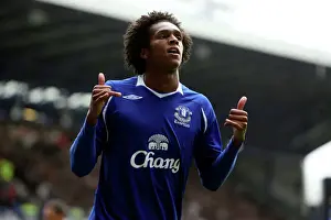 2009 Prints: Everton's Jo Celebrates First Goal Against Stoke City in Barclays Premier League at Goodison Park (14/3/09)