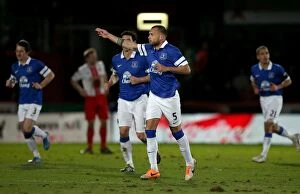 FA Cup : Round 4 : Stevenage 0 v Everton 4 : The Lamex Stadium : 25-01-2014 Collection: Everton's Johnny Heitinga: Third Goal Blitz in FA Cup Win Against Stevenage (25.01.2014)