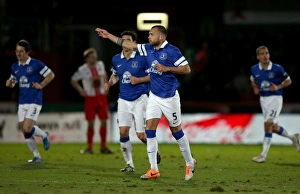 FA Cup Prints: Everton's Johnny Heitinga: Third Goal Blitz in FA Cup Win Against Stevenage (25)