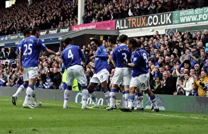 Evertons Joleon Lescott Scores First Goal vs Stoke City: Everton FC Team Celebration