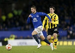 Everton's Kevin Mirallas in Action: Europa League Showdown vs BSC Young Boys at Goodison Park