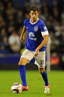 Images Dated 29th August 2012: Everton's Kevin Mirallas Stars in 5-0 Capital One Cup Victory over Leyton Orient at Goodison Park