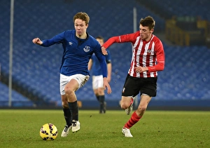 FA Youth Cup Prints: Everton's Kieran Dowell in Action during FA Youth Cup Fourth Round against Southampton at Goodison Park