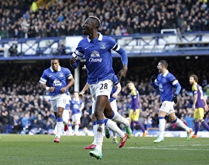 FA Cup Prints: Everton's Lacina Traore Scores Thrilling Opening Goal in FA Cup Fifth Round Clash Against Swansea City (16-02-2014)