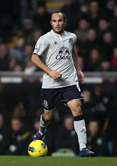 14 January 2012, Aston Villa V Everton Prints: Everton's Landon Donovan at Villa Park: Barclays Premier League Clash (January 14)