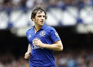 Images Dated 10th September 2011: Everton's Leighton Baines in Action against Aston Villa, Barclays Premier League