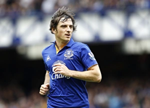 Everton's Leighton Baines in Action against Aston Villa, Barclays Premier League, Goodison Park (September 10, 2011)