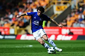09 April 2011 Wolverhampton Wanderers V Everton Prints: Everton's Leighton Baines in Action: Premier League Showdown vs