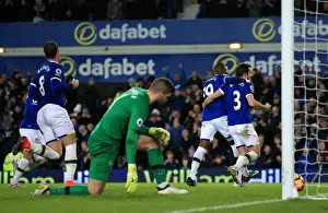 Everton V Southampton - Goodison Park Prints: Everton's Leighton Baines Scores Second Goal: Everton 2-0 Southampton (Premier League)