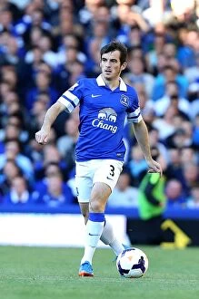 Images Dated 14th September 2013: Everton's Leighton Baines Secures Victory Over Chelsea in Premier League
