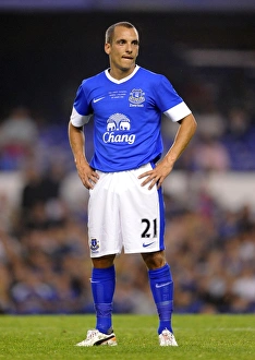 Framed Print : Everton's Leon Osman in Action: Pre-Season Clash Against AEK Athens at Goodison Park