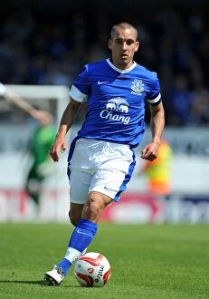 Images Dated 14th July 2012: Everton's Leon Osman in Pre-Season Action at Globe Arena Against Morecambe