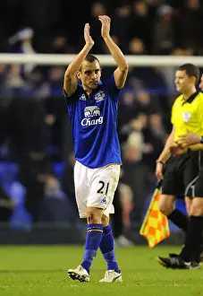 21 December 2011, Everton V Swansea City Prints: Everton's Leon Osman Salutes Home Fans After Everton FC's Victory Over Swansea City (21 December 2011)