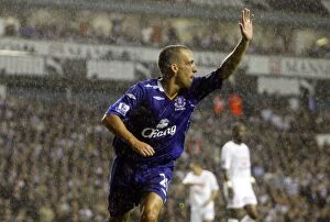 Images Dated 14th August 2007: Everton's Leon Osman Scores Second Goal: Everton's Triumph Over Tottenham Hotspur in FA Barclays