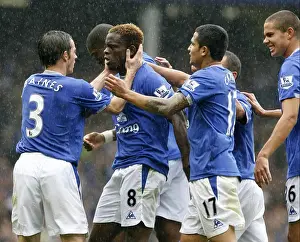 Everton's Louis Saha Scores Dramatic Equalizer Against Wigan Athletic at Goodison Park