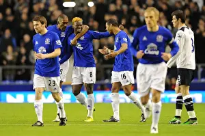 05 January 2011 Everton V Tottenham Hotspur Prints: Everton's Louis Saha Scores Thrilling First Goal Against Tottenham Hotspur at Goodison Park (January 2011)