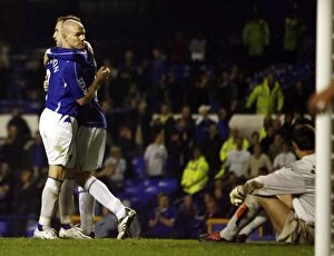 Images Dated 24th October 2006: Everton's Luck: Andy Johnson's Own Goal Against Luton Town (24/10/06)