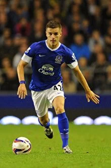 Images Dated 29th August 2012: Everton's Luke Garbutt Shines in 5-0 Capital One Cup Victory over Leyton Orient at Goodison Park