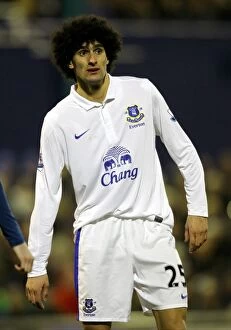 Images Dated 16th February 2013: Everton's Marouane Fellaini: Hero of FA Cup Fifth Round Drama vs. Oldham Athletic (16-02-2013)